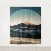 Fierce Minimalist Monta strand Ocean Wave Logo - Wandkleed (Voorkant)