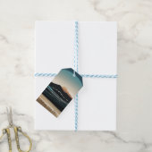 Fierce Minimalist Monta strand Ocean Wave-ontwerp  Cadeaulabel (Met Touw)