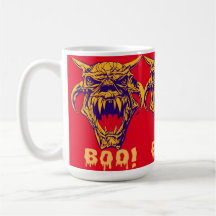 Fierce Monster BOO Halloween Scary Coffee Mok
