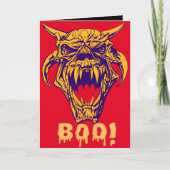 Fierce Monster BOO Halloween Scary Design Kaart (Voorkant)