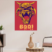 Fierce Monster BOO Halloween Scary Design Poster