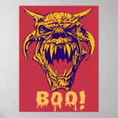 Fierce Monster BOO Halloween Scary Design Poster (Voorkant)