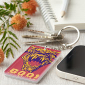 Fierce Monster BOO Halloween Scary Design sleutelh Sleutelhanger (Voorkant Rechts)