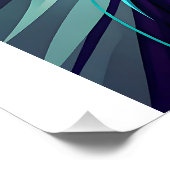 Fierce Neon Eagle - gestileerde kop met geometrisc Perfect Poster (Hoek)