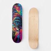 Fierce Neon Kleurrijk Tijgerontwerp Persoonlijk Skateboard (Voorkant)