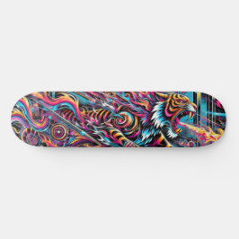 Fierce Neon Tiger Cosmic Skateboard Schaats Deck