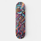 Fierce Neon Tiger Cosmic Skateboard Schaats Deck (Voorkant)