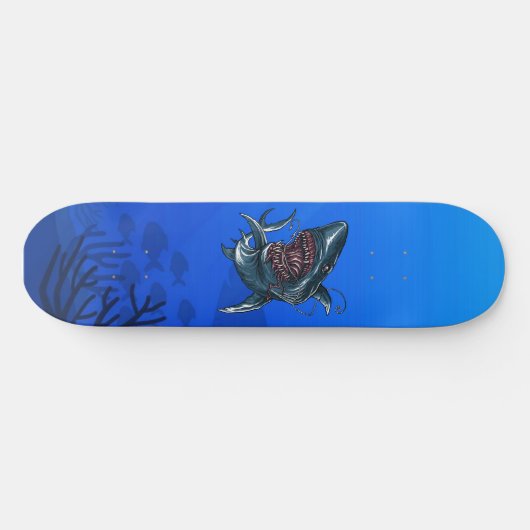Fierce Ocean Shark Scary Fun Persoonlijk Skateboard (Horizontaal)