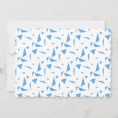 Fierce One Blue White Shark Animal First Birthday Kaart (Achterkant)