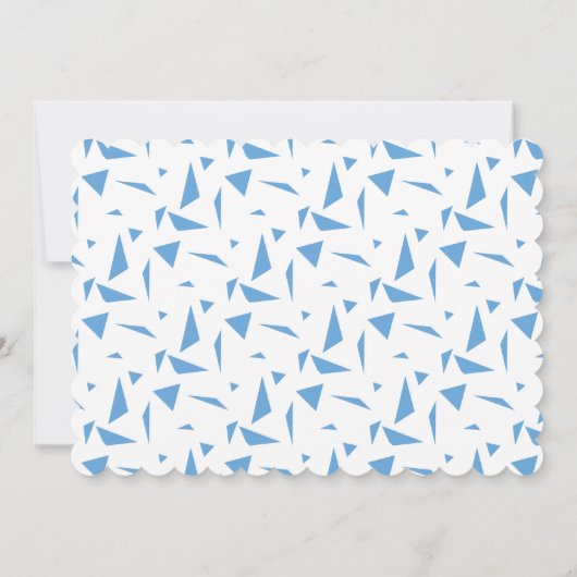 Fierce One Blue White Shark Animal First Birthday Kaart (Achterkant)