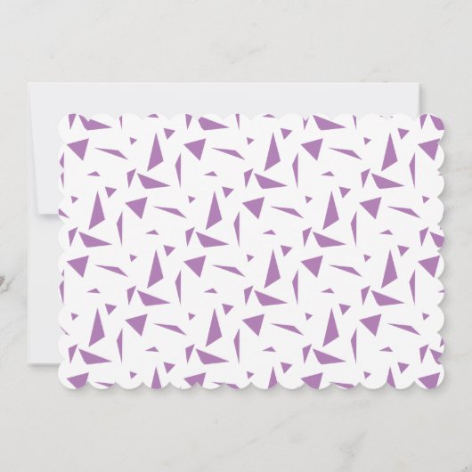 Fierce One Paars Shark Animal First Birthday Invi Kaart (Achterkant)