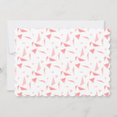 Fierce One Pink Twins Shark Animal Eerste Verjaard Kaart (Achterkant)