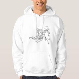 Fierce oosterse draak hoodie