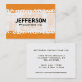 Fierce Oranje Grunge Large Company Visitekaartje (Voorkant / Achterkant)