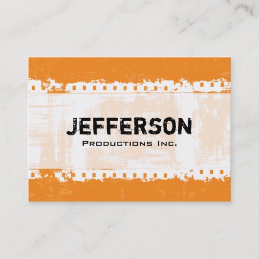 Fierce Oranje Grunge Large Company Visitekaartje (Voorkant)