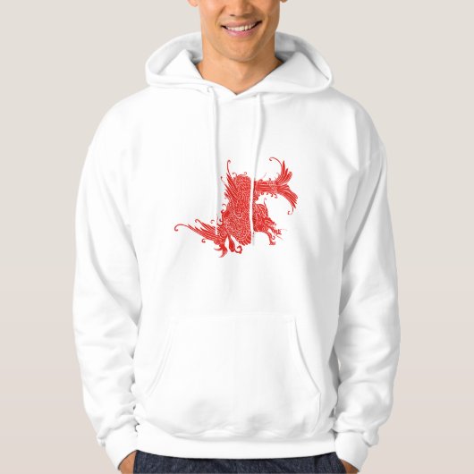 Fierce Oriental Dragon Hoodie (Voorkant)