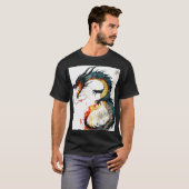 Fierce Oriental Dragon Sticker Design T-shirt (Voorkant volledig)