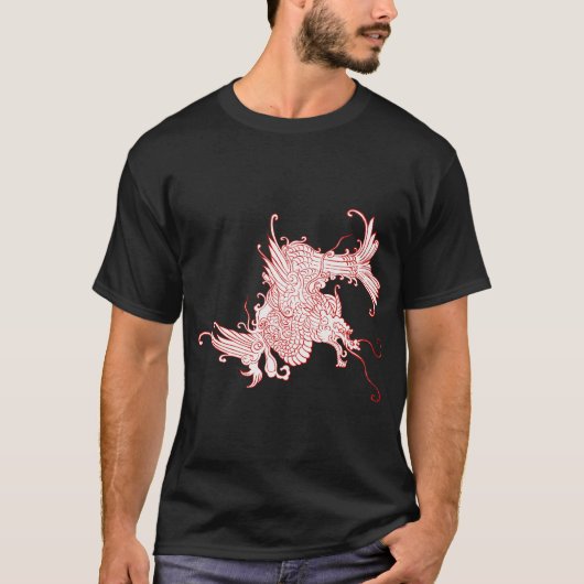 Fierce Oriental Dragon T-Shirt (Voorkant)