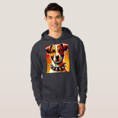 "Fierce & Playful: Jack Russell Vibes" 🐾 Hoodie (Voorkant volledig)