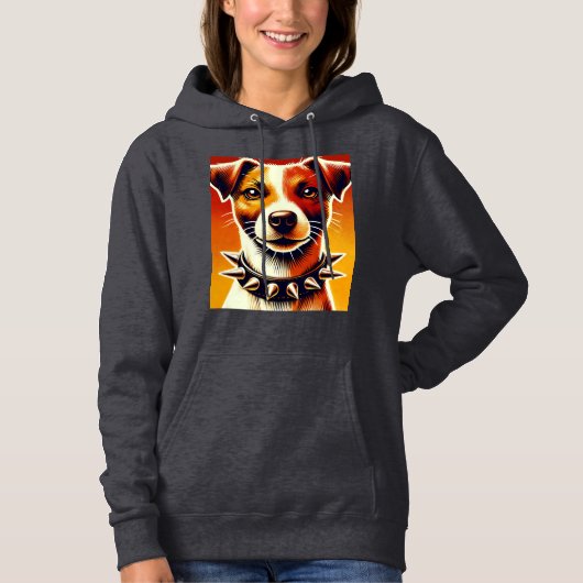 "Fierce & Playful: Jack Russell Vibes" 🐾 Hoodie (Voorkant)