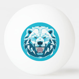 Fierce Polar Beer Geometrische illustratie Pingpongbal