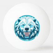 Fierce Polar Beer Geometrische illustratie Pingpongbal (Achterkant)