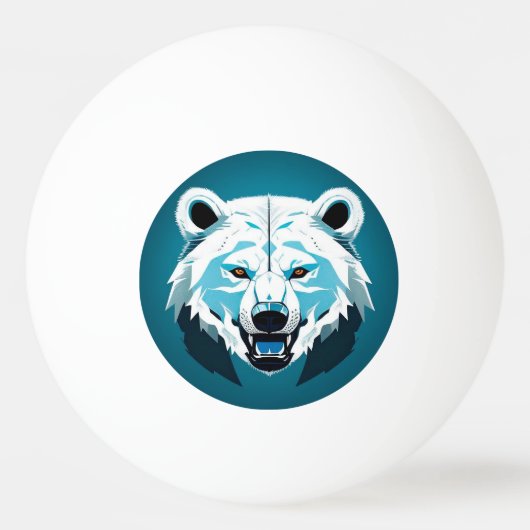 Fierce Polar Beer Geometrische illustratie Pingpongbal (Voorkant)