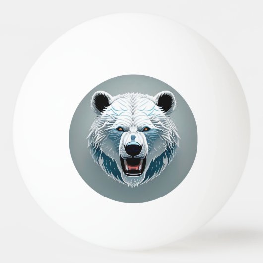 Fierce Polar Beer Geometrische illustratie Pingpongbal (Voorkant)