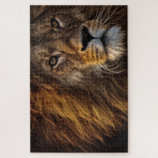 Fierce Proud Lion Predator Dangerous Mane Big Cat Legpuzzel (Verticaal)