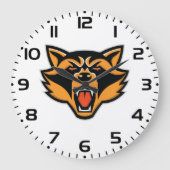 Fierce Raccoon Mascot Bold Wild Animal Graphic Grote Klok (Voorkant)