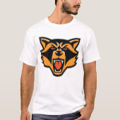 Fierce Raccoon Mascot Bold Wild Animal Graphic T-shirt (Voorkant)