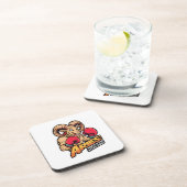 Fierce Ram Boxer "Altijd op voor een uitdaging" Bier Onderzetter (Rechterzijde)