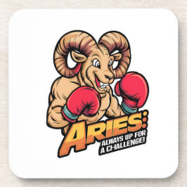 Fierce Ram Boxer "Altijd op voor een uitdaging" Bier Onderzetter