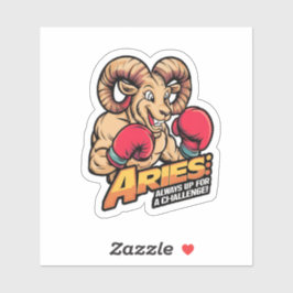 Fierce Ram Boxer "Altijd op voor een uitdaging" Sticker