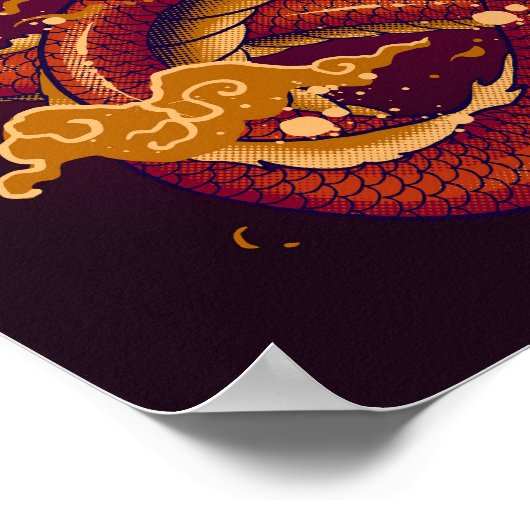 Fierce Red Dragon Poster (Hoek)