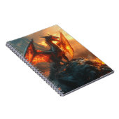 Fierce Red Fiery Angry Dragon Notitieboek (Rechterzijde)