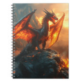 Fierce Red Fiery Angry Dragon Notitieboek (Voorkant)