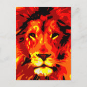 Fierce Red Lion Briefkaart (Voorkant)