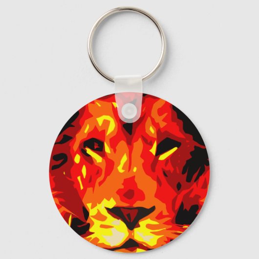 Fierce Red Lion Sleutelhanger (Voorkant)