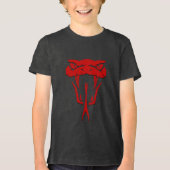 Fierce Red Snake Face Bella + Canvas Jeugd Tri-Blend Shirt (Voorkant)