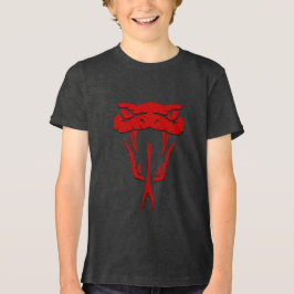 Fierce Red Snake Face Bella + Canvas Jeugd Tri-Blend Shirt