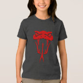 Fierce Red Snake Face Bella + Canvas Jeugd Tri-Blend Shirt (Voorkant)