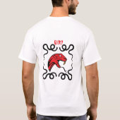 Fierce Red Snake Glory Design T-shirt (Achterkant)
