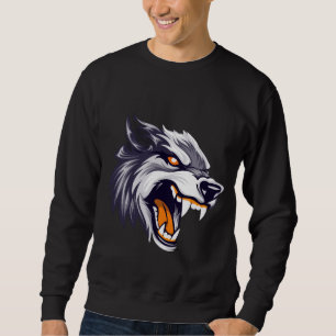 Fierce Roaring Wolf Heren Sweater