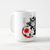Fierce Samurai Cat Mug - For Soccer Warriors Koffiemok (Voorkant links)