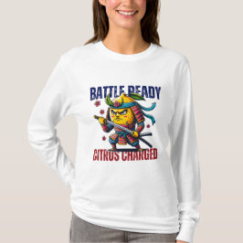 Fierce Samurai Lemon met Katana T-shirt