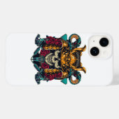 Fierce Samurai Skull  Tattoo Art Case-Mate iPhone Case (Achterkant (horizontaal))