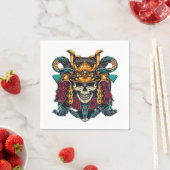 Fierce Samurai Skull  Tattoo Art Servet (Insitu)