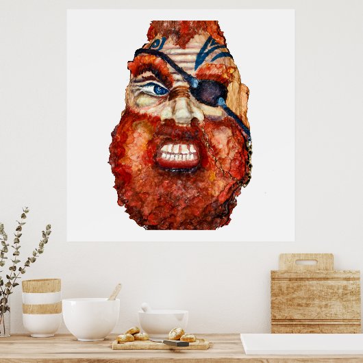 Fierce Scandinavian Viking Poster (Keuken)
