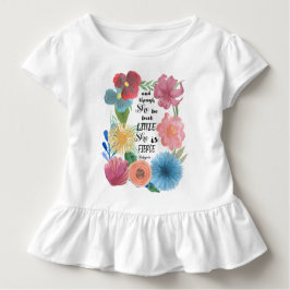 Fierce Shakespeare Quote met Waterverf Flowers Kinder Shirts